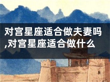对宫星座适合做夫妻吗,对宫星座适合做什么