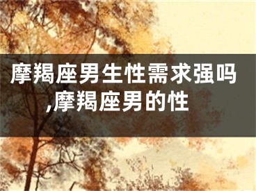 摩羯座男生性需求强吗,摩羯座男的性