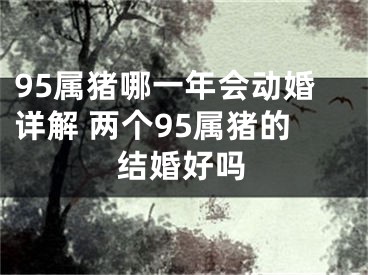 95属猪哪一年会动婚详解 两个95属猪的结婚好吗