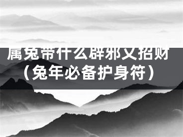 属兔带什么辟邪又招财（兔年必备护身符）