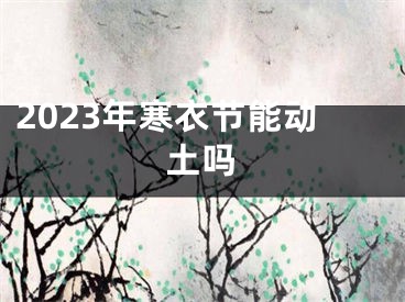 2023年寒衣节能动土吗