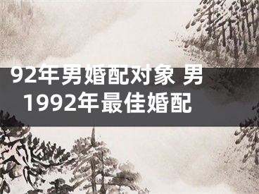 92年男婚配对象 男1992年最佳婚配