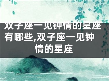 双子座一见钟情的星座有哪些,双子座一见钟情的星座