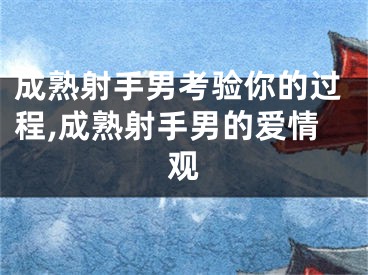 成熟射手男考验你的过程,成熟射手男的爱情观