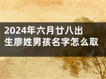 2024年六月廿八出生廖姓男孩名字怎么取