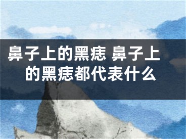 鼻子上的黑痣 鼻子上的黑痣都代表什么