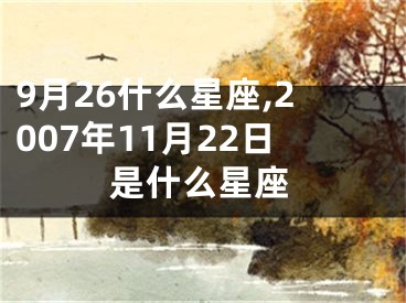 9月26什么星座,2007年11月22日是什么星座