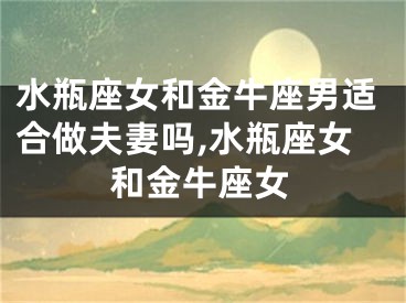 水瓶座女和金牛座男适合做夫妻吗,水瓶座女和金牛座女