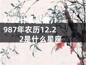 9.22什么星座,1987年农历12.22是什么星座