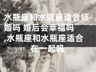 水瓶座和水瓶座适合结婚吗 婚后会幸福吗 ,水瓶座和水瓶座适合在一起吗