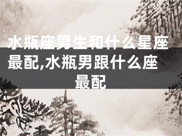水瓶座男生和什么星座最配,水瓶男跟什么座最配