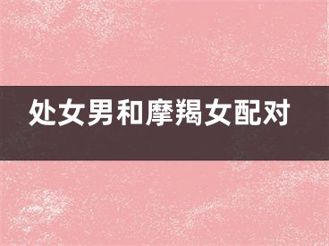 处女男和摩羯女配对