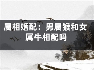 属相婚配：男属猴和女属牛相配吗