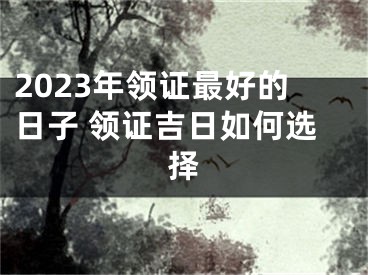 2023年领证最好的日子 领证吉日如何选择