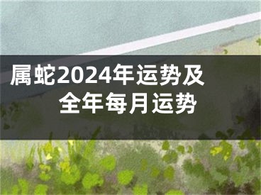 属蛇2024年运势及全年每月运势