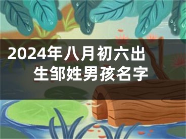 2024年八月初六出生邹姓男孩名字