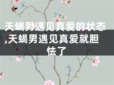 天蝎男遇见真爱的状态,天蝎男遇见真爱就胆怯了
