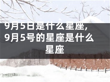 9月5日是什么星座,9月5号的星座是什么星座