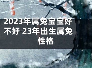 2023年属兔宝宝好不好 23年出生属兔性格