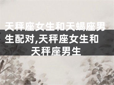 天秤座女生和天蝎座男生配对,天秤座女生和天秤座男生