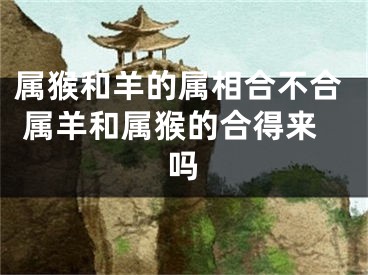 属猴和羊的属相合不合 属羊和属猴的合得来吗
