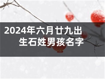 2024年六月廿九出生石姓男孩名字