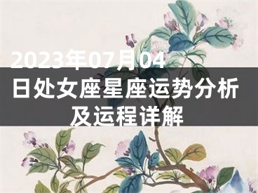 2023年07月04日处女座星座运势分析及运程详解