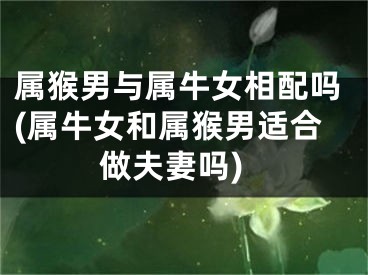 属猴男与属牛女相配吗(属牛女和属猴男适合做夫妻吗)