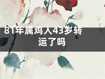 81年属鸡人43岁转运了吗