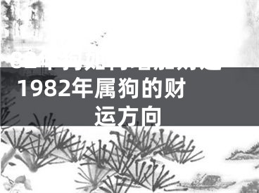 82年狗如何增加财运 1982年属狗的财运方向
