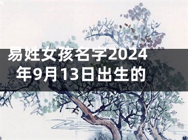 易姓女孩名字2024年9月13日出生的
