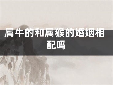 属牛的和属猴的婚姻相配吗