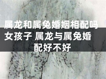 属龙和属兔婚姻相配吗女孩子 属龙与属兔婚配好不好