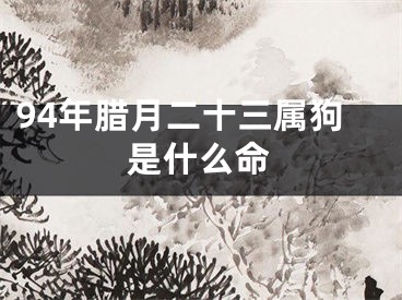 94年腊月二十三属狗是什么命