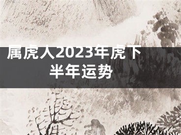 属虎人2023年虎下半年运势 