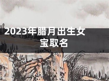 2023年腊月出生女宝取名