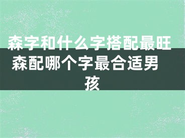 森字和什么字搭配最旺 森配哪个字最合适男孩