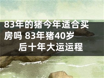 83年的猪今年适合买房吗 83年猪40岁后十年大运运程