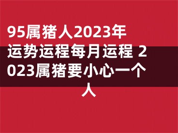95属猪人2023年运势运程每月运程 2023属猪要小心一个人