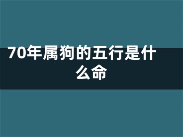 70年属狗的五行是什么命