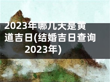 2023年哪几天是黄道吉日(结婚吉日查询2023年)