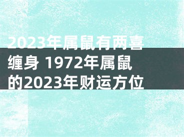 2023年属鼠有两喜缠身 1972年属鼠的2023年财运方位