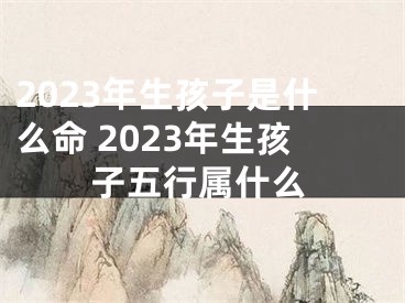2023年生孩子是什么命 2023年生孩子五行属什么
