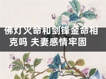 佛灯火命和剑锋金命相克吗 夫妻感情牢固