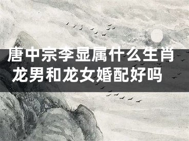 唐中宗李显属什么生肖 龙男和龙女婚配好吗