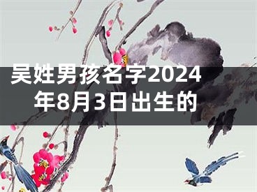 吴姓男孩名字2024年8月3日出生的