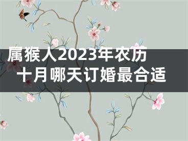 属猴人2023年农历十月哪天订婚最合适
