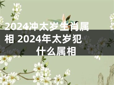 2024冲太岁生肖属相 2024年太岁犯什么属相