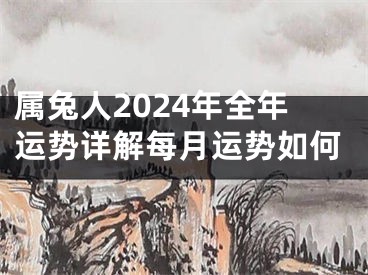 属兔人2024年全年运势详解每月运势如何