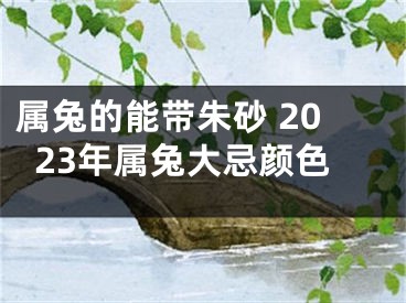 属兔的能带朱砂 2023年属兔大忌颜色
